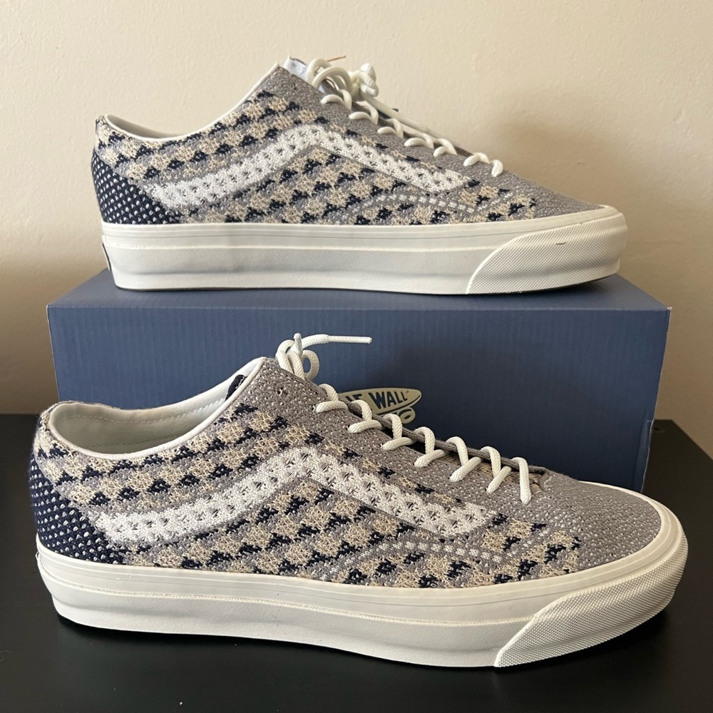 Vans LX Old Skool 36 EK Premium Men’s Sneakers Geo Check Frost Grey Size 11 BNIB